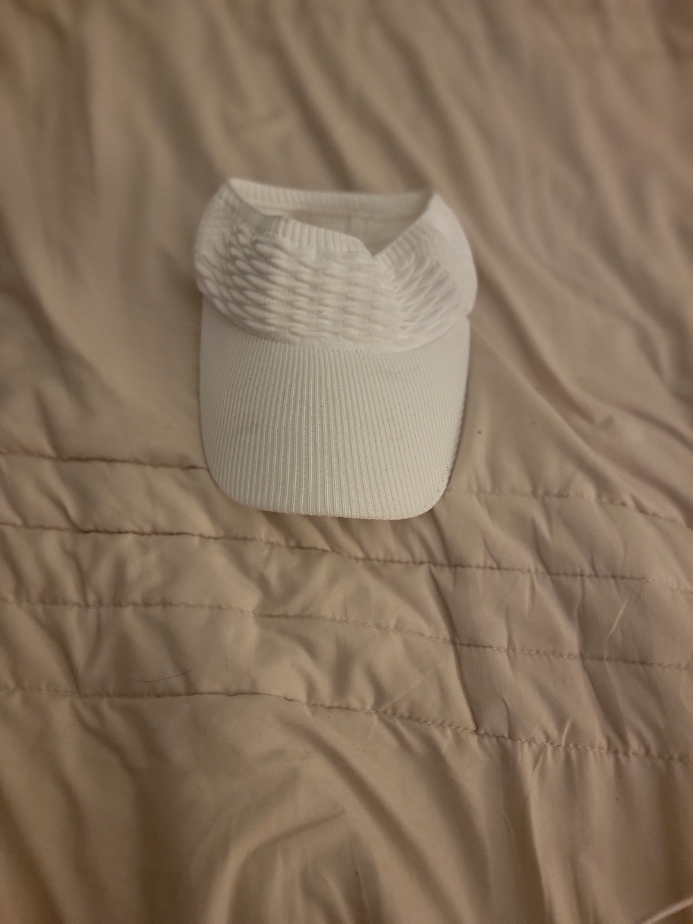White Braided Visor Cap